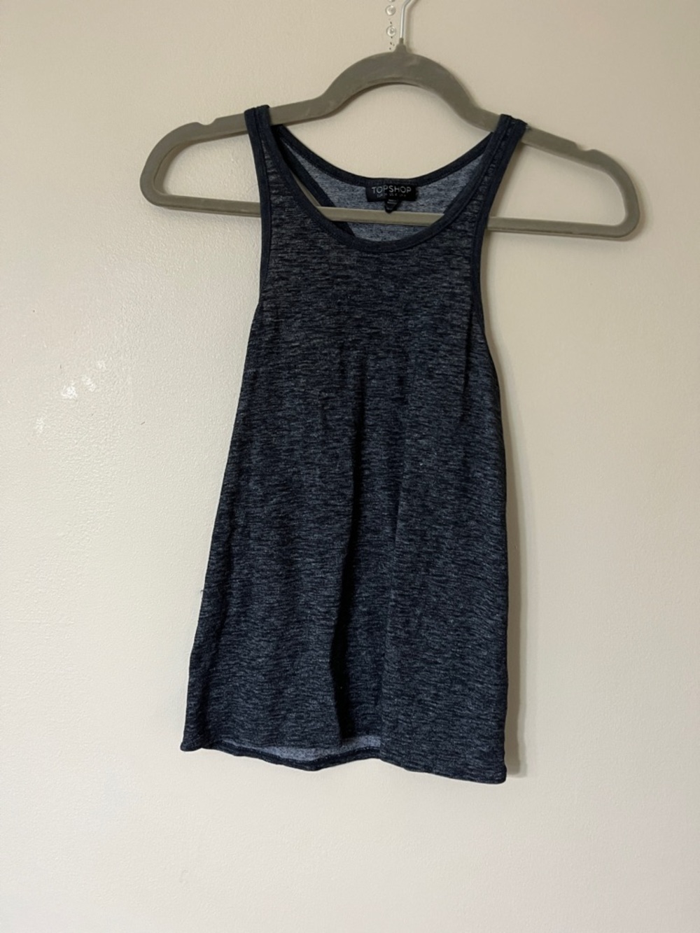 Topshop Dark Heather Gray Racerback Tank
